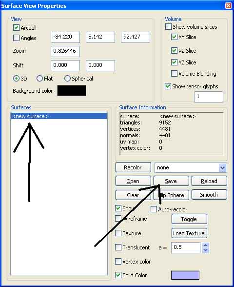 Surface View Properties