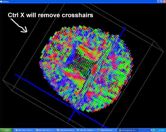 Remove crosshairs using ctrl-X (cut)